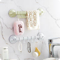 Spot parcel post Strong Suction Cup 6 Linked Nail-Free Traceless Kitchen Wall-Mounted Row Hook Bathroom Bathroom Towel Rack Clothes Hook