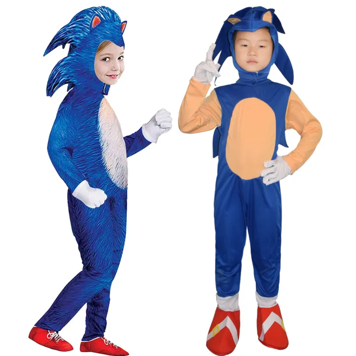 FastShipping Sonic the Hedgehog Kids Game Character Costume Boys Girls ...