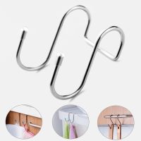 Stainless Steel Double S Shape Hook Kitchen Bathroom Door Metal S Hooks Hanging Hanger Storage Racks Organizer