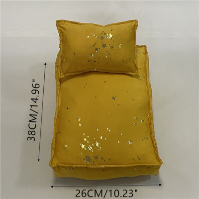 Newborn Photography Baby Bed Pad Props Gilding Star Mattress Posing Pillow Sofa Record Growth Props Studio Photo Shoots Cushion