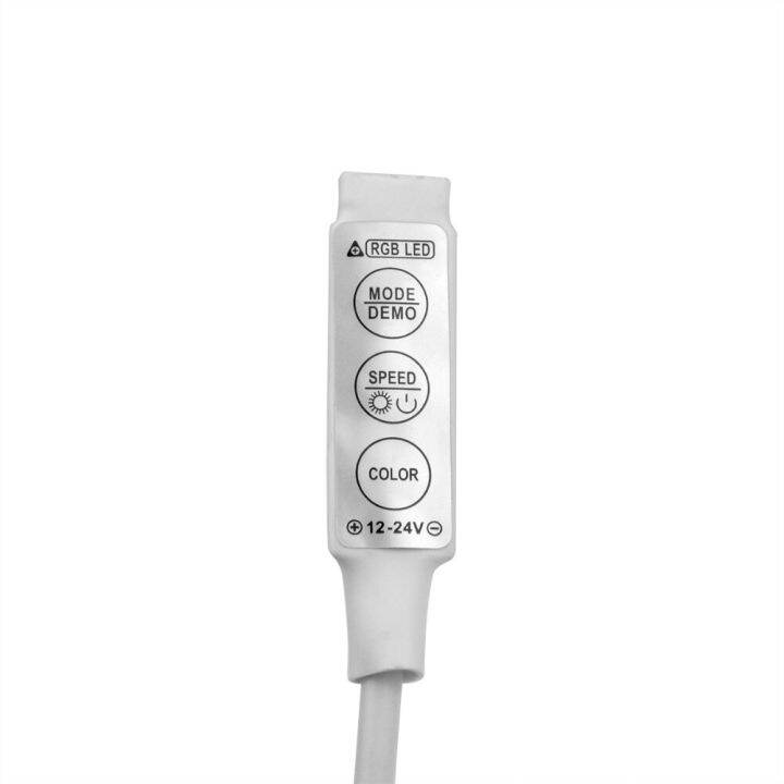 worth-buy-ตัวควบคุมไฟหรี่-rgb-dc-12v-3528-5050แถบไฟ-led-มินิ3ปุ่มปรับความเร็ว-สี-ความสว่าง