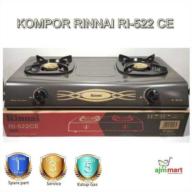 Kompor Gas Teflon RINNAI RI 522 CE 2 Tungku | Lazada Indonesia