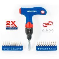 【✨】 Ever Green House WORKPRO ไขควงขนาดเล็ก2X เร็วขึ้น T-Handle ชุดข้อต่อไขควงไดรฟ์คู่ Torx