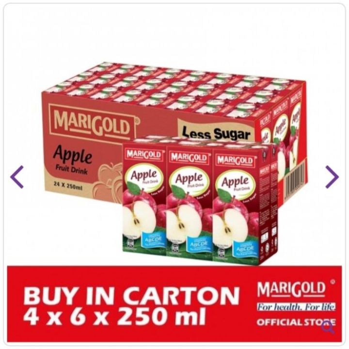 Beng Kee🔥marigold Epal Minuman Kotak 24pcs X 250ml🔥苹果口味盒装水 Lazada 5920