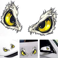 1 Pair PVC Window Bumper 3D Eyes Decals Trucks Motorcycle Waterproof Car Rearview Mirror Sticker Auto Styling Scratch Cover