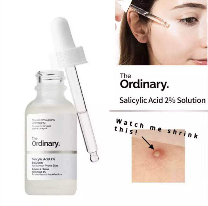 the-ordinary-salicylic-acid-2-30ml-serum-รูขุมขนกระชับ-สกินแคร์ลดสิว-กำจัดสิวหัวดำ-กระชับผิว-ทำให้รอยสิวจางลง-การดูแลสิว-ผลัดเซลล์ผิว