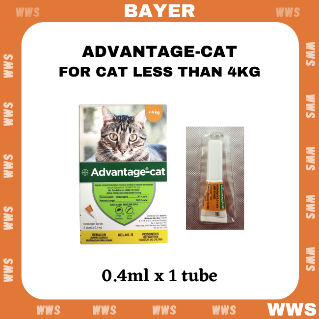 Elanco / Bayer Advantage Cat Spot On Flea Treatment Tube Ubat Kutu