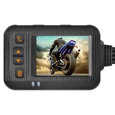 [ราคาถูก] กล้องรถจักรยานยนต์กันน้ำ2นิ้ว1080P Dvr Dash Cam Driving Video Recorder