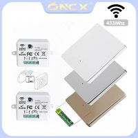 QNCX Wireless Light Switch RF433 Remote Control Touch Switch Wall Panel Transmitter Mini Relay Receiver for Home Led Lamp Fan