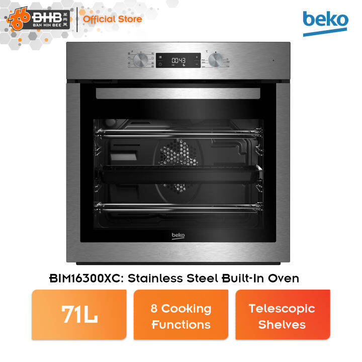 stainless steel fan assisted oven