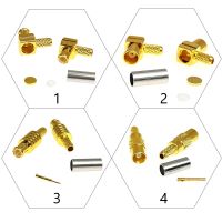 1ชิ้นหรือ10ชิ้น MCX ตัวผู้แจ็คเสียบตัวเมีย RF โคแอกซ์เครื่องย่นข้อต่อสำหรับ RG316สายเคเบิลข้อต่อชุบทองมุมฉาก