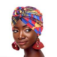 【YF】 New fashion Women African pattern flower turban Muslim Turban headscarf headwrap Ladies Chemo Cap Bandanas Hair Accessories