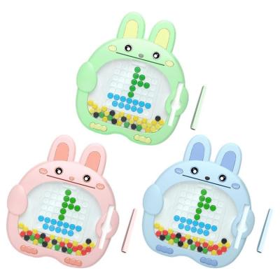 Kids Magnet Doodle Board Doodle Board With Magnetic Pen And Beads Rabbit Magnetic Dots Art Drawing Pad Montessori Toy For Age 3 Girls And Boys skilful
