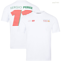 2023 NEW T-shirt with Oracle Red Bull Sergio Peres Logo, White, Suitable for Men And Women in 2023 Size：s-5xl