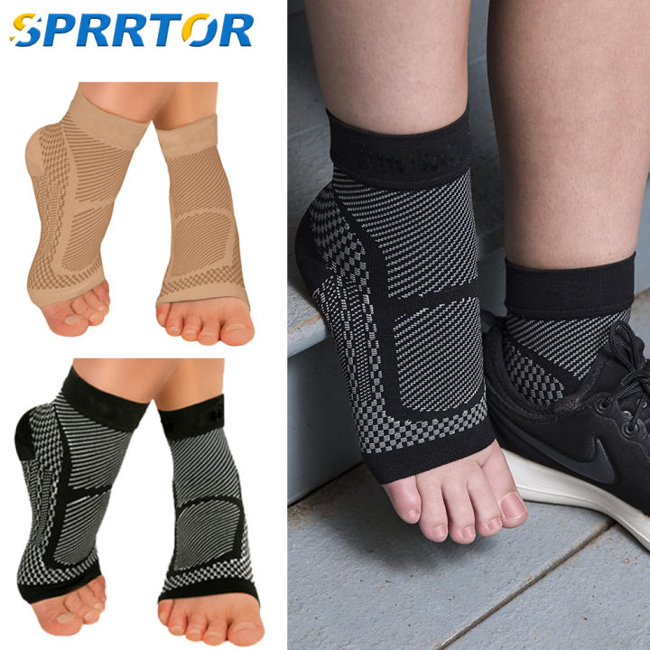 1คู่ผ้ารัดข้อเท้าปลอกรัดสวมแขน-บรรเทาเอ็นร้อยหวายอักเสบปวดข้อถุงเท้า-fasciitis-plantar-กับที่รองรับส่วนโค้งเท้า