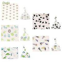 Dudu 2 PcsSet Infant Swaddle Blankets Newborn Baby Boy Girls Receiving Wraps Beanie Sleepsacks