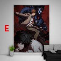 Death Note L Lawliet Yagami Ryuk พรมโซฟาศิลปะแขวนผนังโต๊ะผ้าคลุมเตียงการตกแต่งบ้านหอพัก