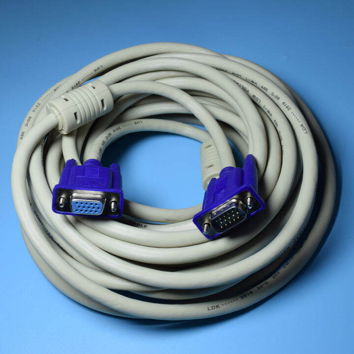 VGA extension cable male-female 15-pin rotary hole projector TV video ...