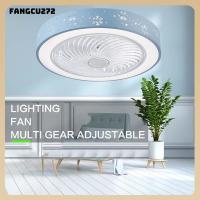 FANGCU272สำหรับโคมไฟแอลอีดีในห้องนอนหรี่แสงได้เมาท์ไร้ใบพัดไฟติดเพดานพร้อม Kipas Angin Gantung Langit พัดลมพร้อมไฟ