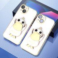 2023แฟชั่น UTOPER Psyduck สุดหรูสำหรับ Iphone 14 13 12 11 Pro Max Mini XR 7 8 Plus SE 2020เคสโทรศัพท์ซิลิโคนตั้งได้แบบน่ารัก