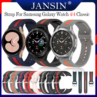 สาย สำหรับ Samsung Galaxy Watch 4 40mm 44mm สายของแท้ สายรัดซิลิโคนกีฬาสำหรับนาฬิกา Galaxy Watch 4 Classic 42mm 46mm นาฬิกาอัจฉริยะ สายนาฬิกา