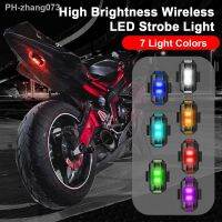 Universal Led Aircraft Strobe Lights Motorcycle Anti-collision Warning Light with USB Charging 7 Colors Turn Signal Indicator