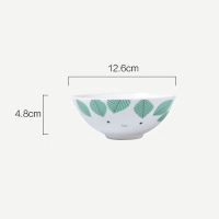 Quality Leaves Smile face Bone China Bowls rice bowl on-glazed ceramic litte bowls decorative tableware salad soup bowl colors