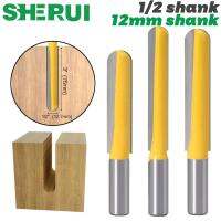 SHERUI 1PC12mm Shank 1/2 "ก้าน CNC คาร์ไบด์ end mill เครื่องมือใบมีดกลมจมูกบิต Core Box Router Bit－Long Reach