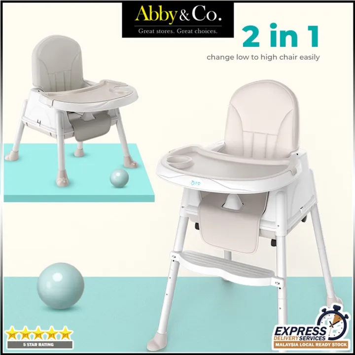 Abby & Co Foldable High Chair Booster Seat For Baby Dining Feeding