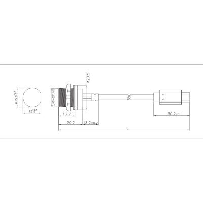 หัวต่อตัวผู้แบบบอร์ด PCB IP67ชนิดขั้วต่อ USB กันน้ำได้สำหรับช่างซ่อมรถยนต์สำหรับร้านทำงาน