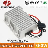 Szwengao ตัวควบคุมแรงดันไฟฟ้าตัวแปลงไฟฟ้า DC DC 36V/48V ถึง12V 30A สำหรับรถกอล์ฟ