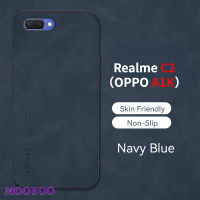 เคส   Realme C2 ( OPPO A1K ) กรณีโทรศัพท์อ่อนป้องกันกล้องเปลือกแกะปกหรูหราปลอกหนังแท้สำหรับ  OPPO A1K RMX1941 RMX1945 RMX1943 CPH1923