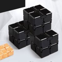 Children Stress Relief Toy Premium Metal Infinity Cube Decompression Relax Toys Adults Anti stress Office Cubic Reliever Autism