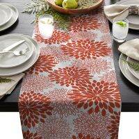 Japanese Abstract Flower Wedding Party Table Runner Coffee Table Decoration Home Garden Table Cloth