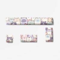 4 PCS 5-Side Dye-Sublimated PBT Keycaps Cute Cat Keys Spacebar Novelty OEM Profile Fit Cherry MX Switches on Mechanical Keyboard