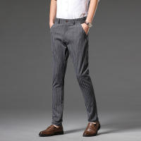 New Casual Pants MenS Autumn Model Elastic Combined Business Straight Youth Fitted Trousers Long