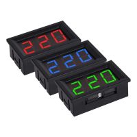 KWS-AC220 LED Digital Voltmeter เครื่องวัดแรงดันไฟฟ้า AC50-500V เครื่องมือเครื่องมือ2สายสีแดงสีเขียวสีน้ำเงินแสดงผลเครื่องตรวจจับแรงดันไฟฟ้า