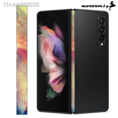 ❁✕ Colorful Nebula Hinge Skin for Samsung Galaxy Z Fold 4 5 3 2 5G Side Protector Film Cover 3M Border Wrap Protection Sticker