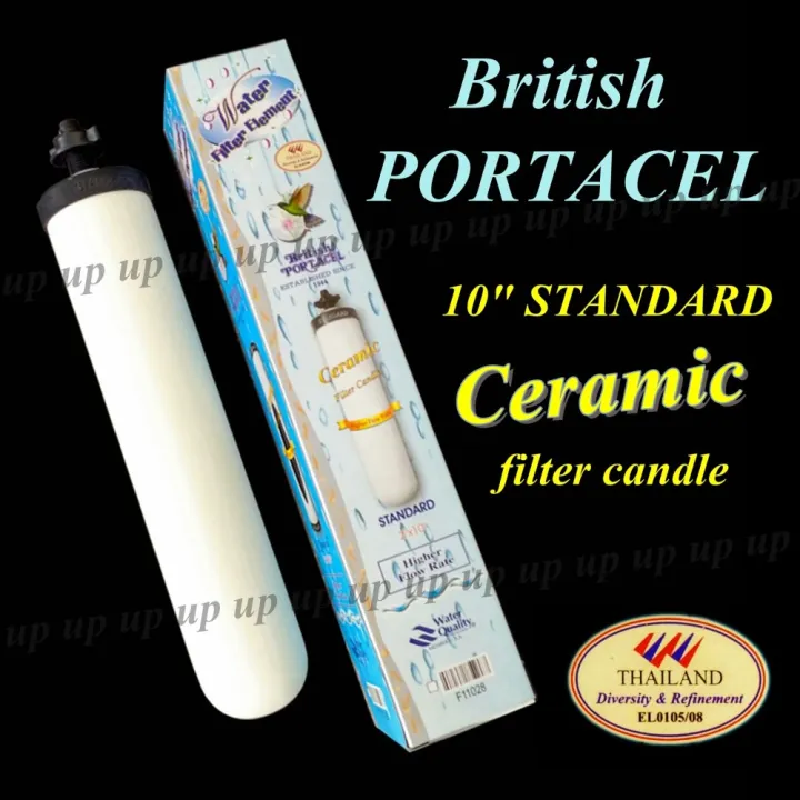 CERAMIC WATER FILTER CANDLE 10" STANDARD British PORTACEL Lazada