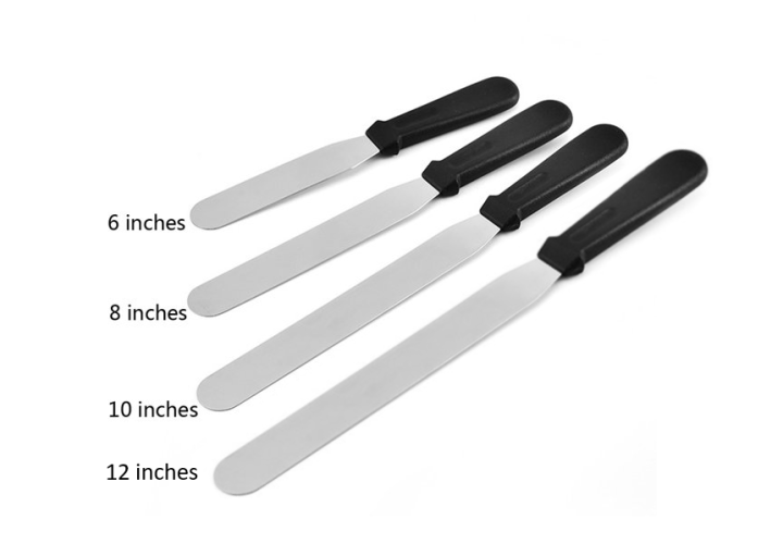 Stainless Steel Spatula wtih Plastic Handle Sizes: 6 inches, 8 inches ...