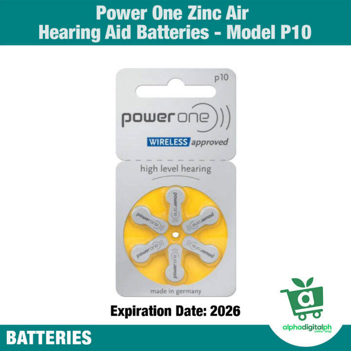 Power One Zinc Air Hearing Aid Batteries Model P10 Lazada PH