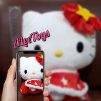 [??นำเข้าจากญี่ปุ่น??] ตุ๊กตา ฮัลโหล คิตตี้ Hello Kitty ชุดหน้าหนาว ไฮโซ..สีแดง 30 cm ? ??ของขวัญ ของSanrioแท้