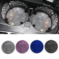 1Pcs Car Diamond Coaster Water Cup Slot Non-Slip Mat Silica Gel Pad Cup Holder Mat Bling Auto Interior Decoration Accessories