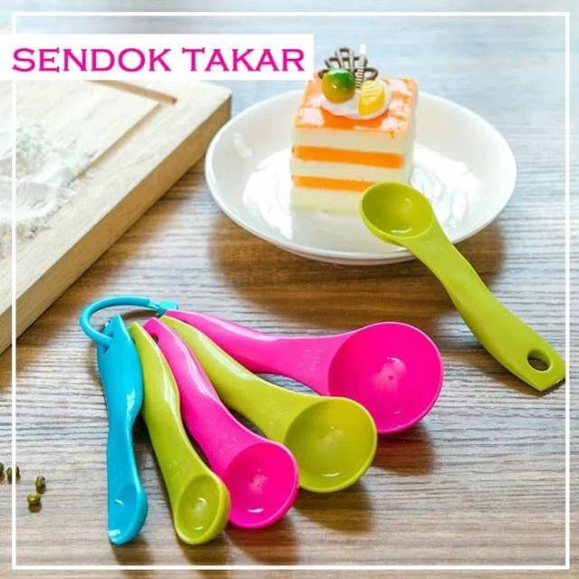 Sendok Takar 5 In 1 Spoon Measuring Ukur Masak Bumbu Kue Air Terigu Susu Warna Warni Lazada 2767