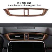 【hot】 Car Central Air Conditioning Wind Outlet Panel Dashboard Stickers Wood Grain Moulding for CR-V CRV 2017-2020