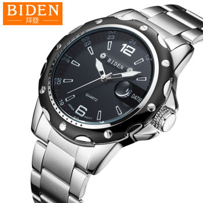 ✨HOT ITEM✨ Biden Mens Watch Steel Case Three-Pin Quartz Waterproof Business Fashion Large Scale Hot-Selling Mens Watch YY