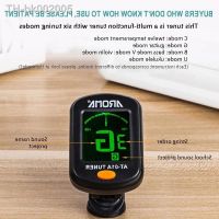 ✁﹊△ AROMA AT-01A Guitar Tuner Rotatable Clip-on Tuner LCD Display for Chromatic Acoustic Guitar Bass Ukulele Guitar Accessories