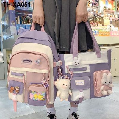 Schoolbag female primary school students grades 3 4 5 and 6 large-capacity ins style cute junior high girl backpack