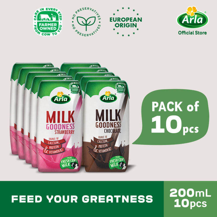 Arla Chocolate and Strawberry Milk 200ml 10-Pack | Lazada PH