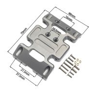 เพลารถโลหะผสมอลูมิเนียมแผ่นกันลื่นตรงกลางพร้อมสกรูอะไหล่สำหรับ SCX10ตามแนวแกน1/10ตีนตะขาบ RC ชิ้นส่วนรถยนต์